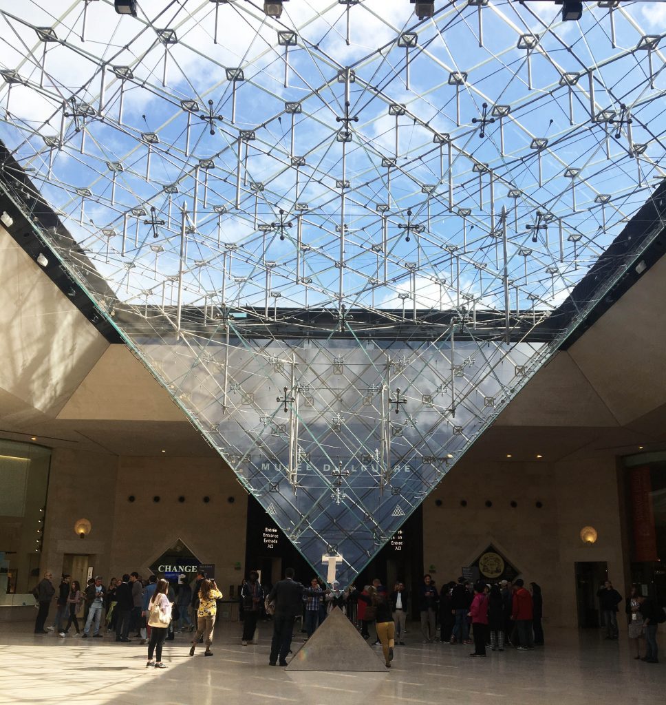 İçe Dönük Piramit. Louvre Alışveriş Merkezi. 